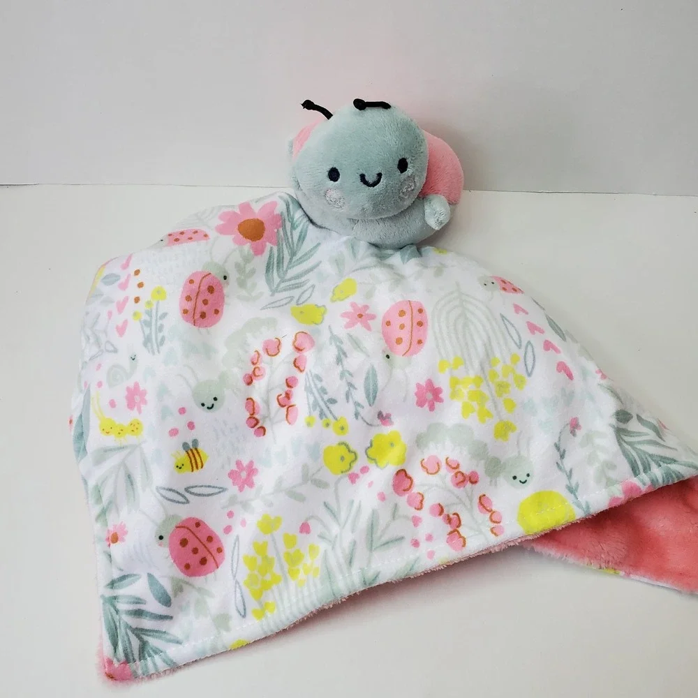 Carter's Just One‎ You Ladybug Security Blanket Plush Stuffed Animal Toy Floral